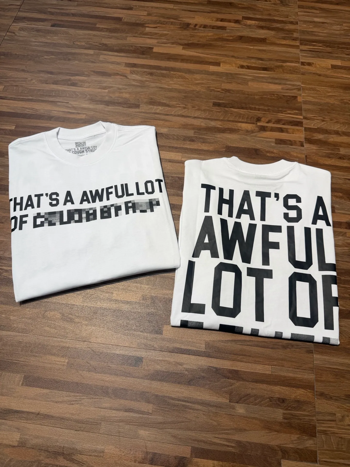 2243# Black/ ｜ THAT'S A AWFUL LOT OF COUGH SYRUP In Stock T （fabric):32 Sizes（size）：S-M L X L （colour）： Black）